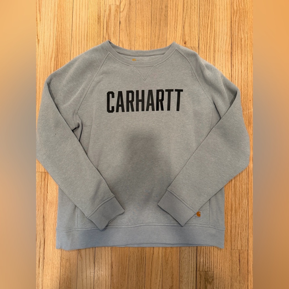 Carhartt Light Blue Logo Crewneck Sweatshirt